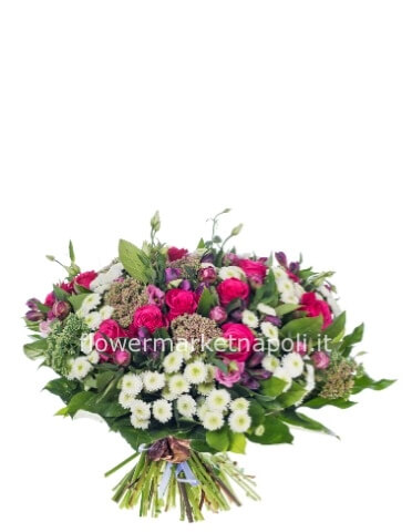 Bouquet fiori misti colorati-tinte forti