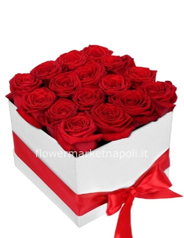 composizione rose rosse-large box