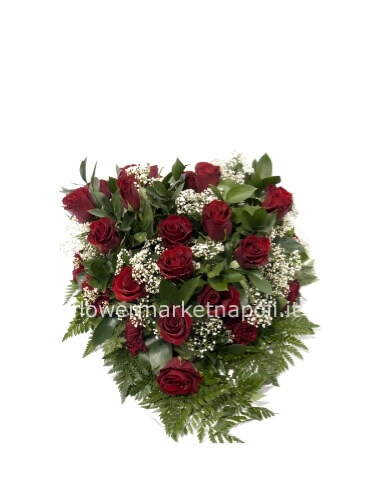 Cuscino di rose rosse