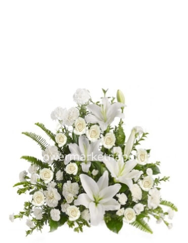 Composizione funebre bianca